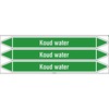 Leitungsmarker - "Koud water" 355x37mm